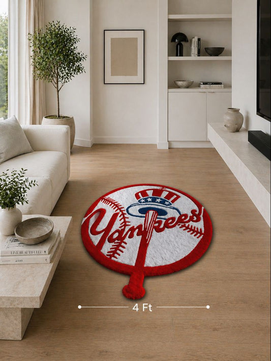 New York Baseball Heritage Rug – Handmade Tufted Sports Rug (3ft, 4ft)