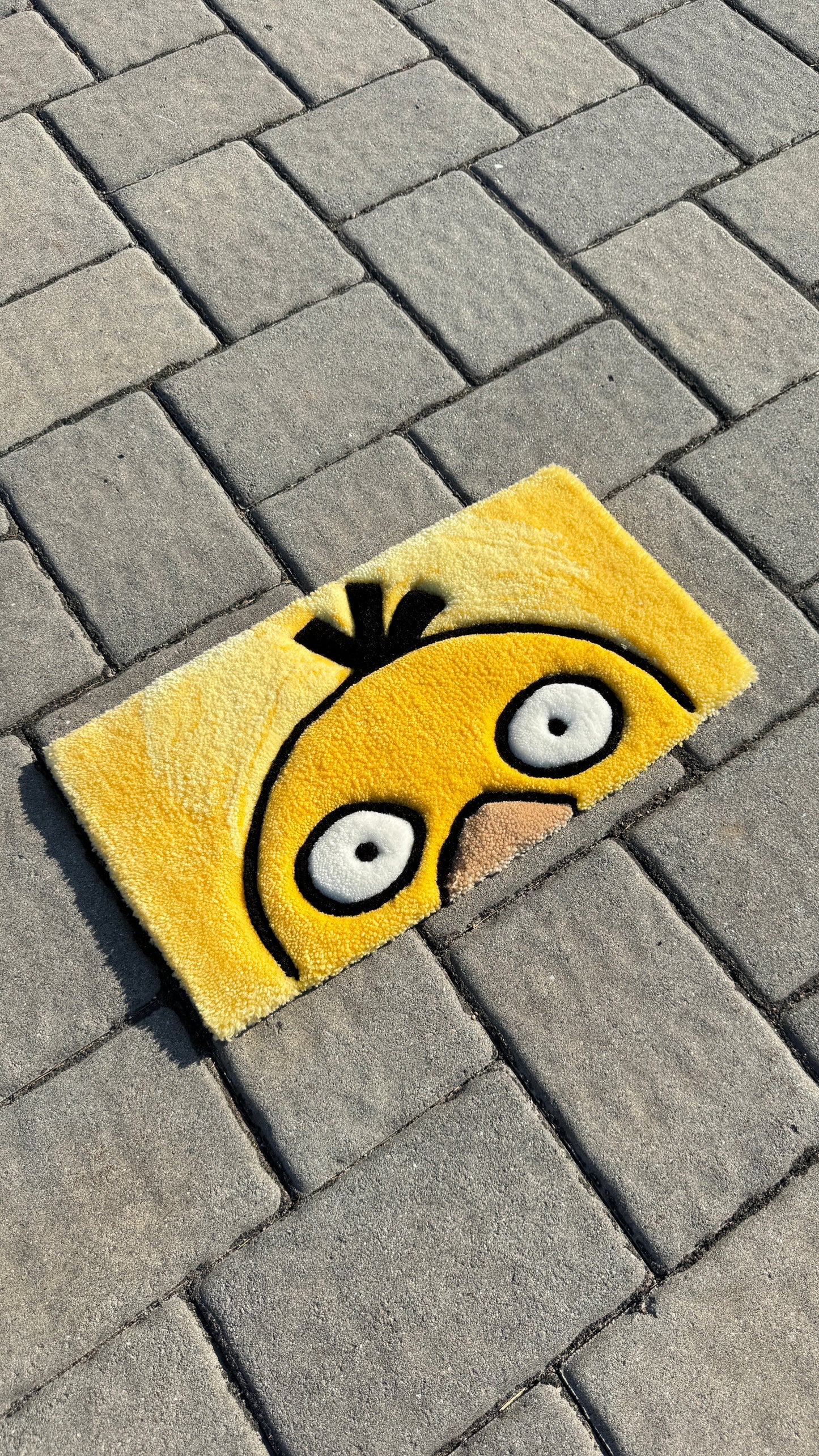 Psyduck Inspired Keyboard Wrist Rest – Handmade Pokémon Style Tufted Desk Mat | Gaming Desk Accessory, Kawaii Office & PC Setup Decor