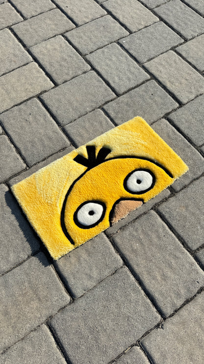 Psyduck Inspired Keyboard Wrist Rest – Handmade Pokémon Style Tufted Desk Mat | Gaming Desk Accessory, Kawaii Office & PC Setup Decor
