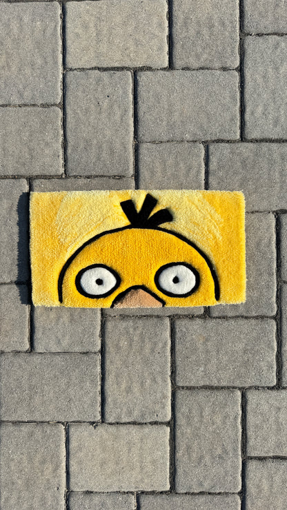 Psyduck Inspired Keyboard Wrist Rest – Handmade Pokémon Style Tufted Desk Mat | Gaming Desk Accessory, Kawaii Office & PC Setup Decor