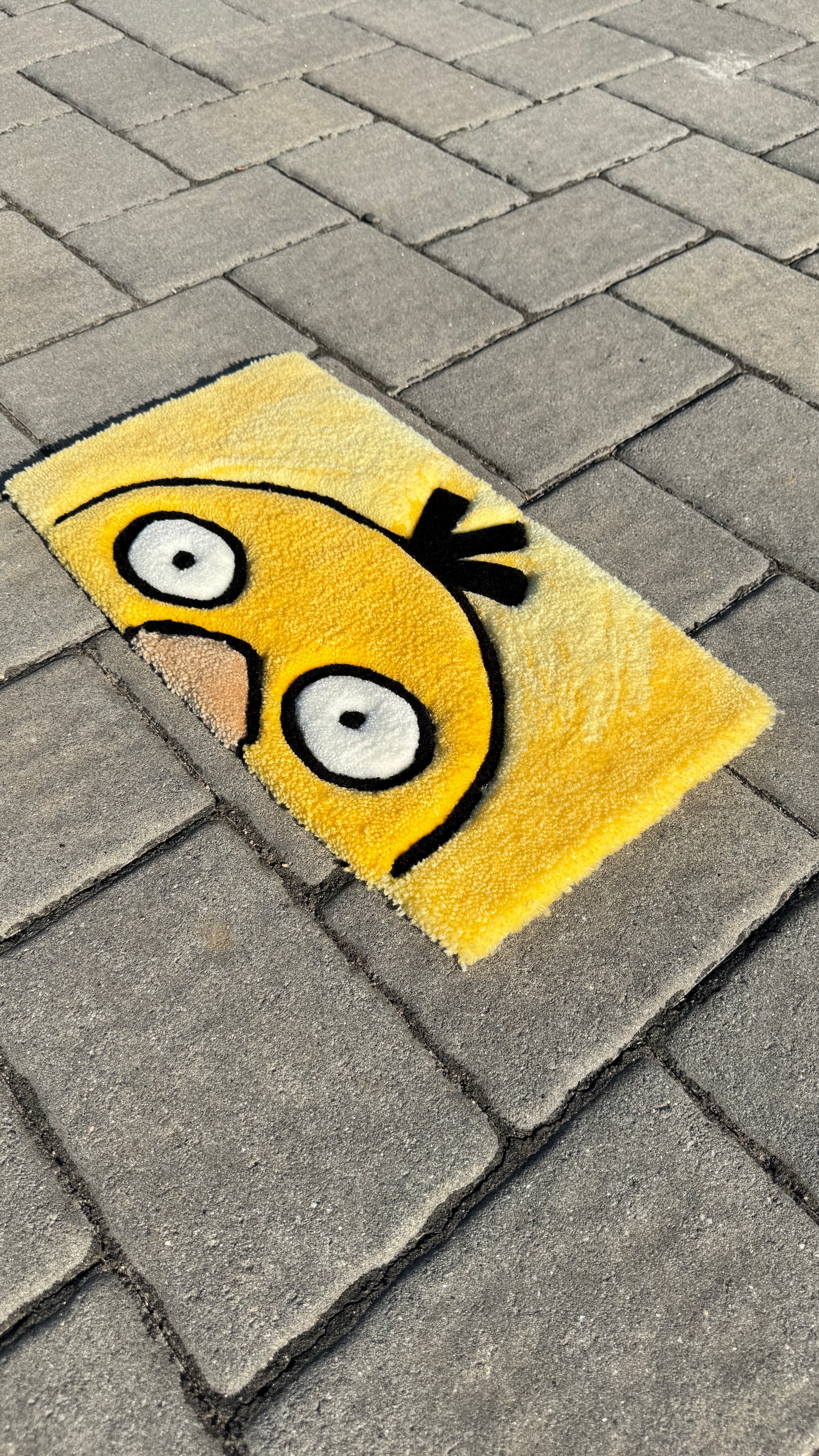 Psyduck Inspired Keyboard Wrist Rest – Handmade Pokémon Style Tufted Desk Mat | Gaming Desk Accessory, Kawaii Office & PC Setup Decor