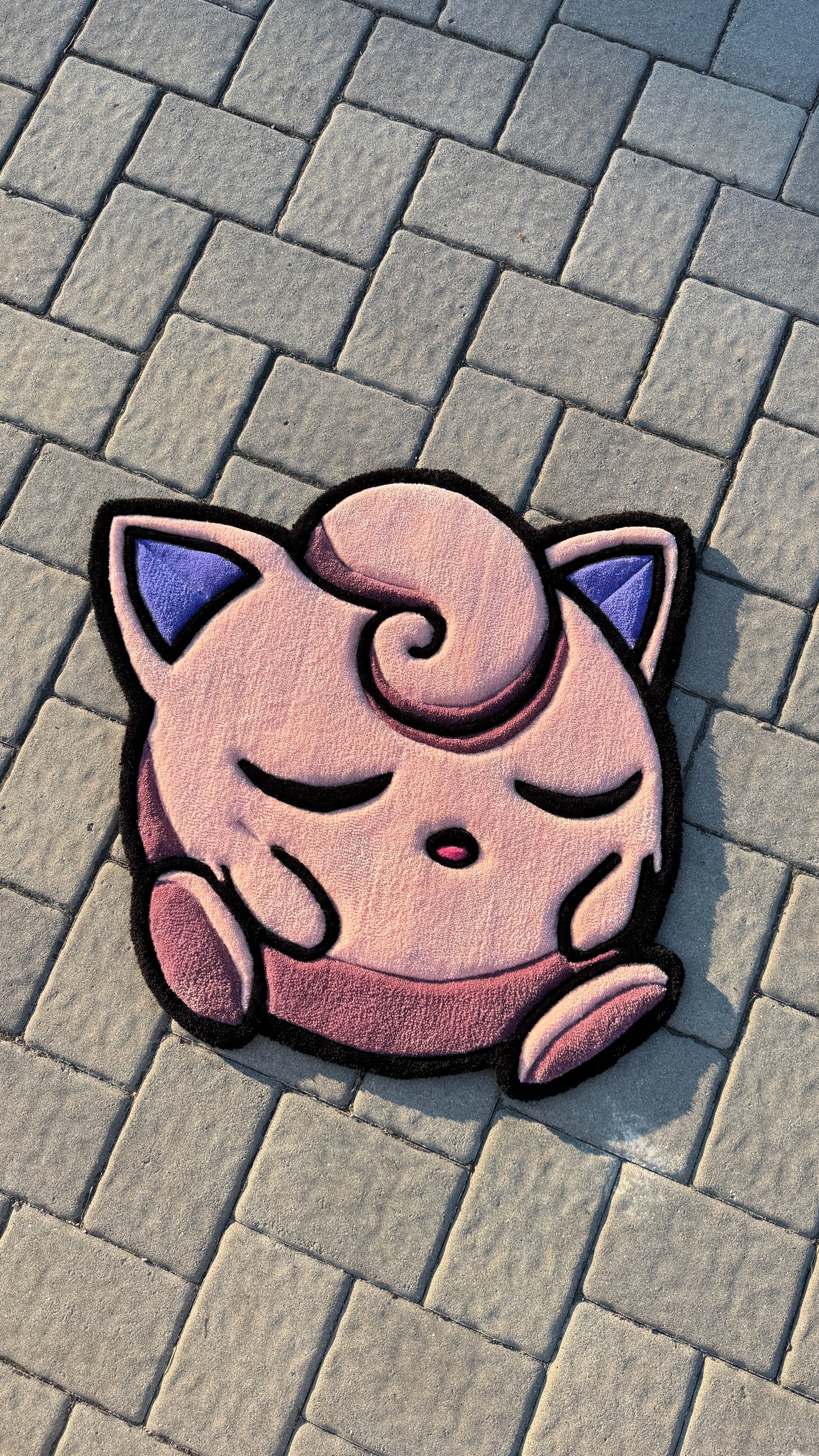 Jigglypuff Inspired Rug | Handmade Tufted Pokémon Style Rug (2–4ft)