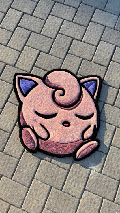 Jigglypuff Inspired Rug | Handmade Tufted Pokémon Style Rug (2–4ft)