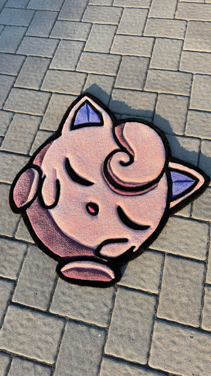 Jigglypuff Inspired Rug | Handmade Tufted Pokémon Style Rug (2–4ft)