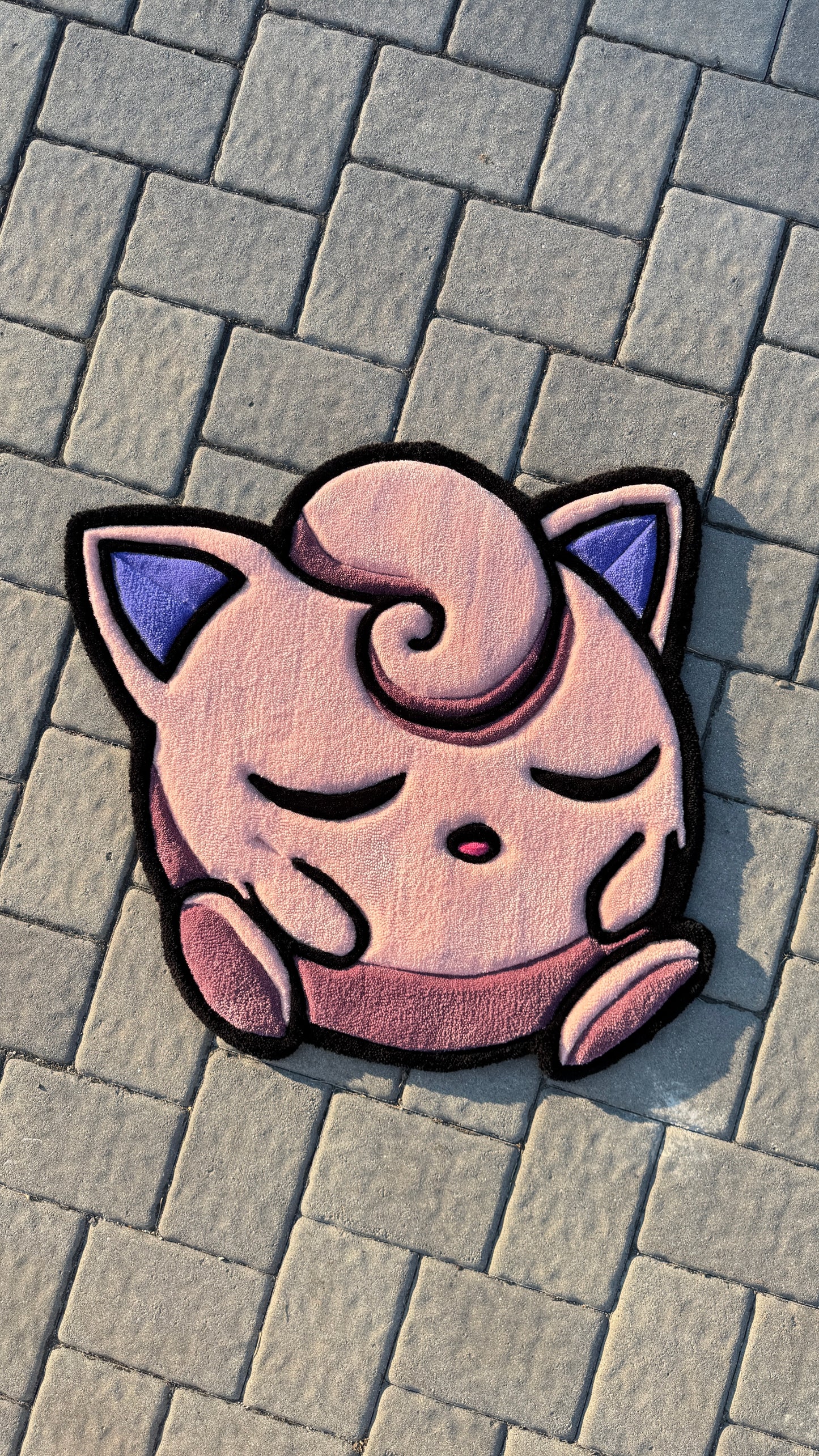 Jigglypuff Inspired Rug | Handmade Tufted Pokémon Style Rug (2–4ft)