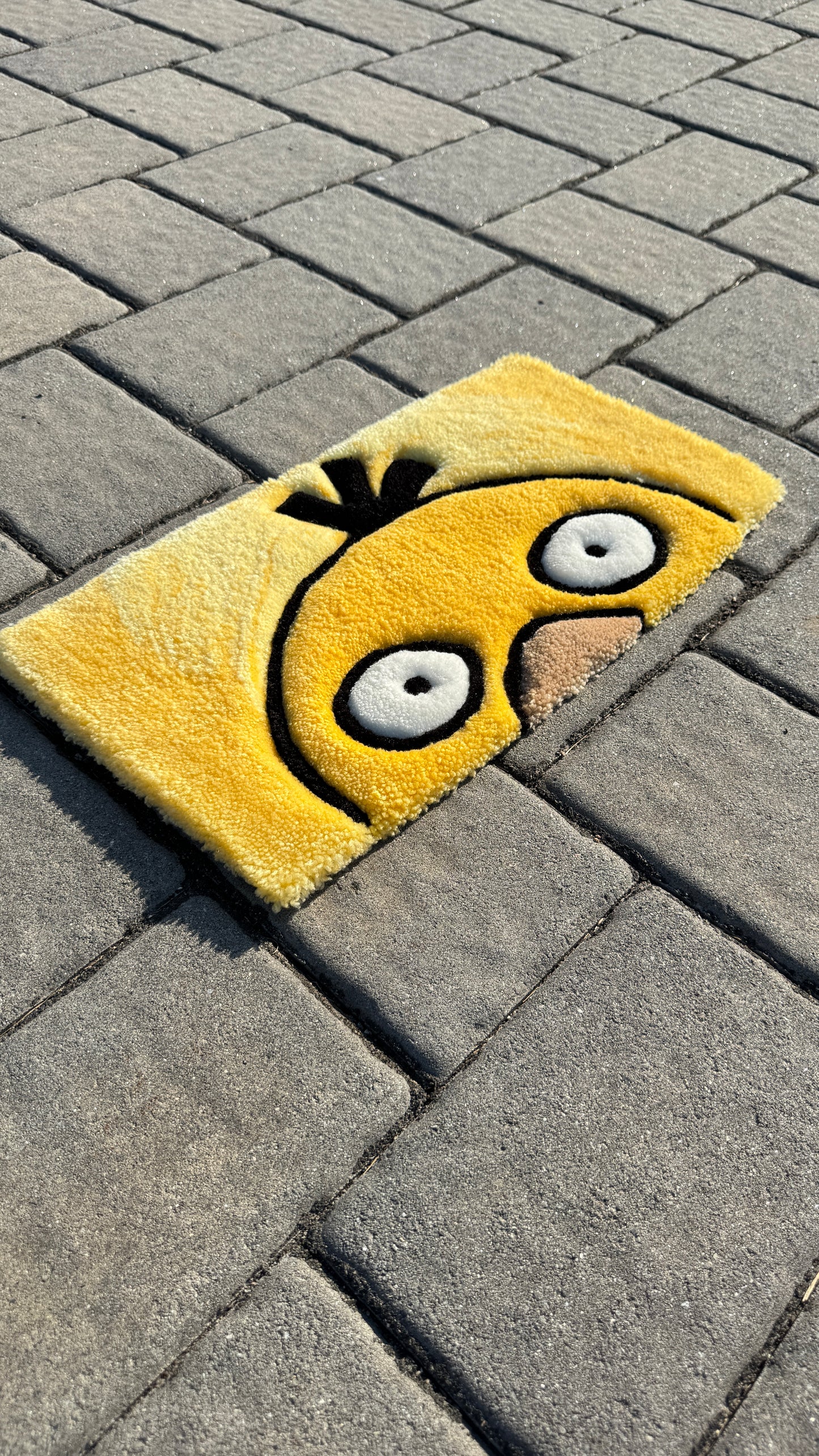 Psyduck Inspired Keyboard Wrist Rest – Handmade Pokémon Style Tufted Desk Mat | Gaming Desk Accessory, Kawaii Office & PC Setup Decor