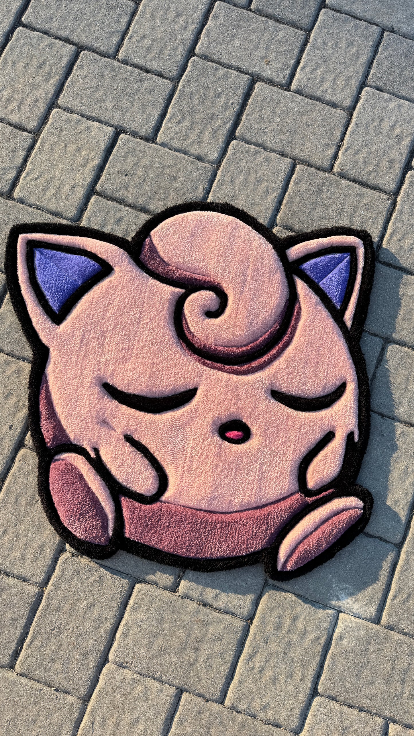 Jigglypuff Inspired Rug | Handmade Tufted Pokémon Style Rug (2–4ft)