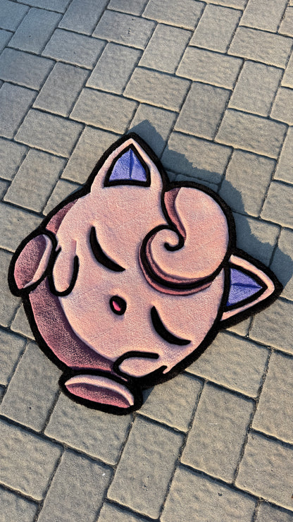 Jigglypuff Inspired Rug | Handmade Tufted Pokémon Style Rug (2–4ft)