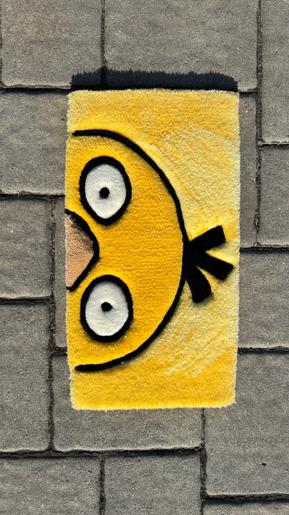 Psyduck Inspired Keyboard Wrist Rest – Handmade Pokémon Style Tufted Desk Mat | Gaming Desk Accessory, Kawaii Office & PC Setup Decor