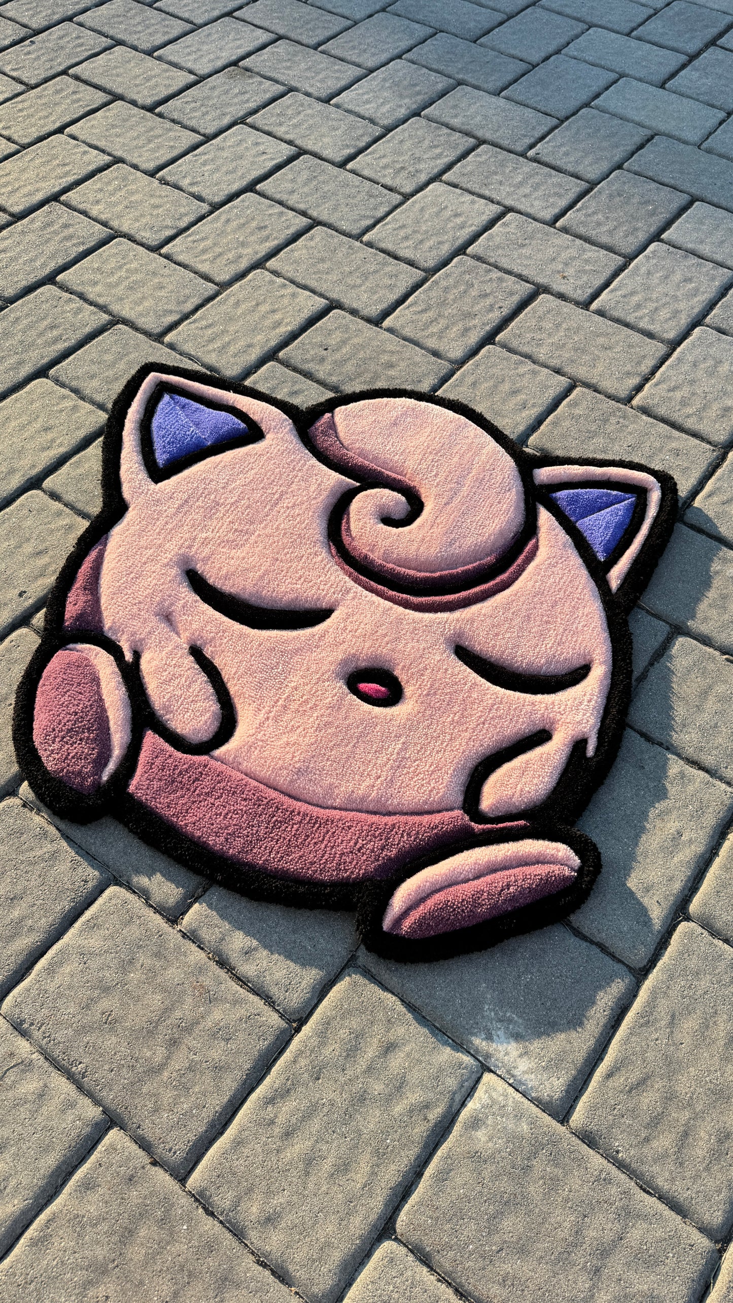 Jigglypuff Inspired Rug | Handmade Tufted Pokémon Style Rug (2–4ft)
