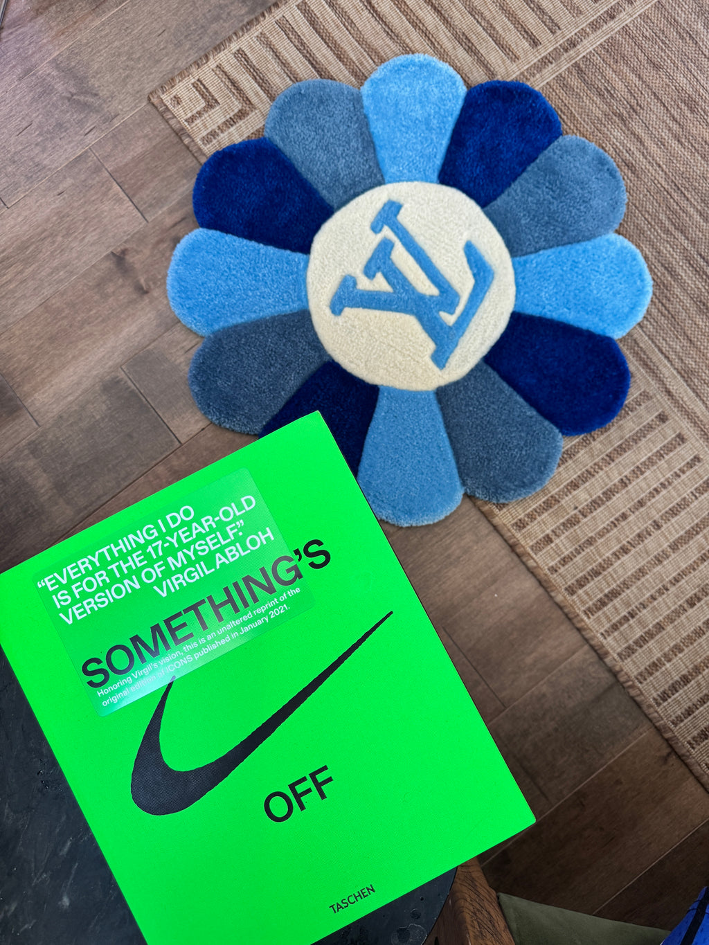 Louis Vuitton Inspired Floral Rug